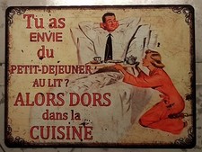 Plaque métal vintage