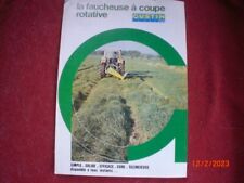 ANCIEN  PROSPECTUS  PUBLICITAIRE  FAUCHEUSE A COUPE   ROTATIVE  GUSTIN