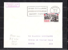 ec64/ Enveloppe 1er jour  bataille et taxi de la  Marne  Gagny   flamme  1964