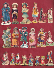 130 Très Rare Chromo Decoupis Nouveaux Loisirs De Magnifiques Bébés  18 Siècle.