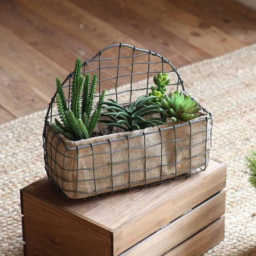 Panier suspendu fil fer - en,