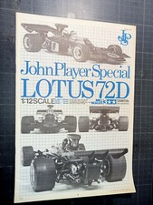 1990 - 1/12 TAMIYA BIG SCALE JOHN PLAYER SPECIAL LOTUS 72D notice montage