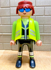 PLAYMOBIL Personnage Ouvrier Bâtiment Fermier Chantier 14A - CUSTOM RARE VINTAGE