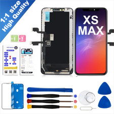 LMQ ECRAN COMPLET POUR IPHONE XS MAX OLED LCD NOIR VITRE TACTILE + VERRE TREMPE