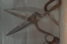 ✂️ Robuste ciseau ancien 36cm ⚠️ très coupant ? tailleur couturière drapier