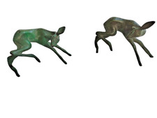 paire  bronze animalier biches