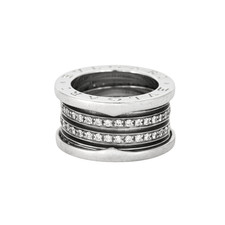 BULGARI - Bague B zero or gris et diamants