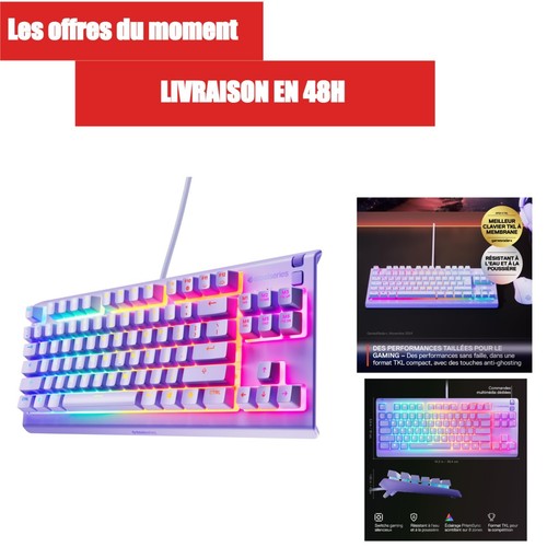 Steelseries apex tkl lavande - 3,