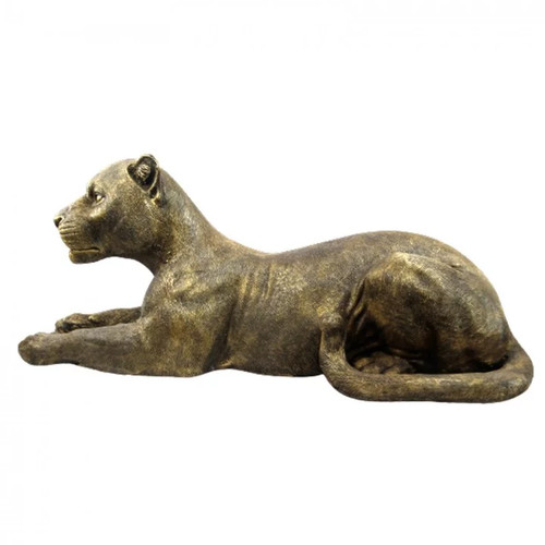 Statue lion résine couché - lion,