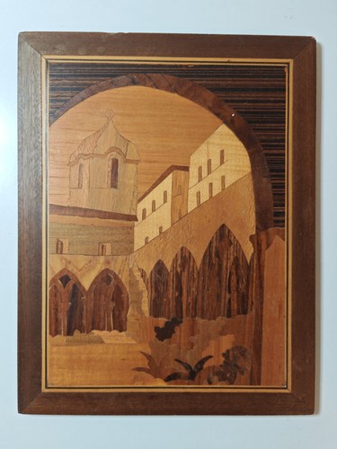 Tableau marqueterie bois - en,