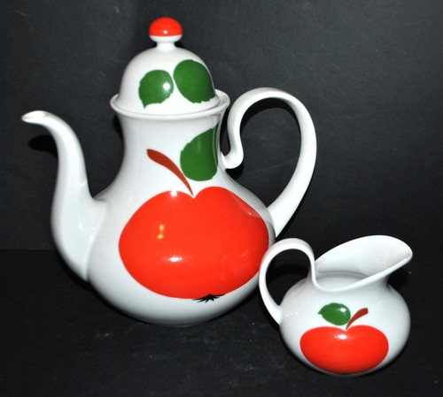 Théière vintage pomme - , en