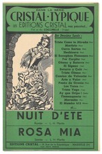 NUIT D' ÉTÉ & ROSA MIA Rumba Samba Édit.CRISTAL par L. H. MARTIN en 1952