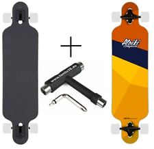 Aloha Longboards Dropthrough + Outil de Patinage Planche A Roulette Orange Blanc