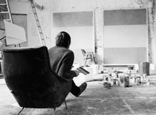 Jean-Pierre Pincemin, atelier, 1983. 1 Tirage 30x40cm argentique d'époque