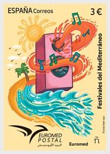 spain 2023 espagne EUROMED Mediterranean Festivals MUSIC musical notes 1v mnh