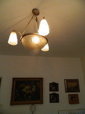 Lustre suspension, vasque + 3