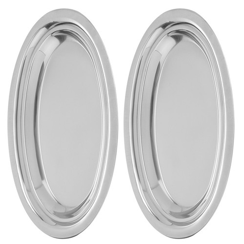 Assiettes servir plat inox - À,