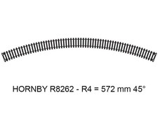 Hornby rail courbe - 572, mm