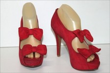 STUDIO ANDRE Escarpins Tout Cuir Rouge PITCHOUNE Talons Hauts T 38 BE