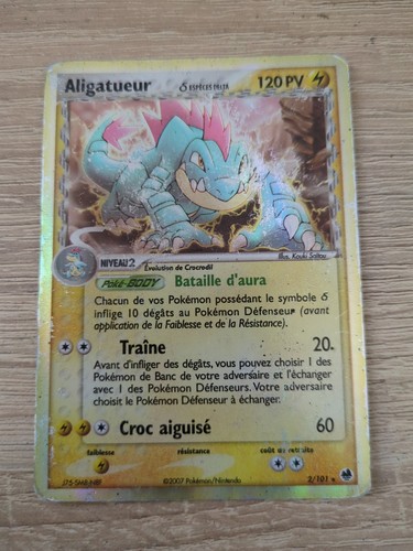 Carte pokémon aligatueur - carte, :