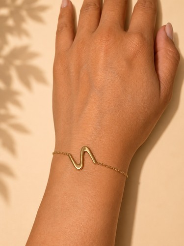 Bracelet vague doré