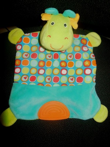 Doudou plat dragon - dragon, bleu