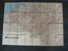 carte routiere castaigne toilée de la belgique 1/320000 tirage en 4 couleurs 