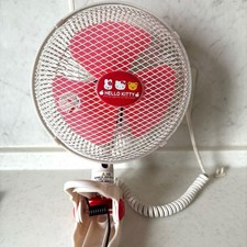 [Rare] Clip ventilateur de table HELLO KITTY blanc/rouge CK105