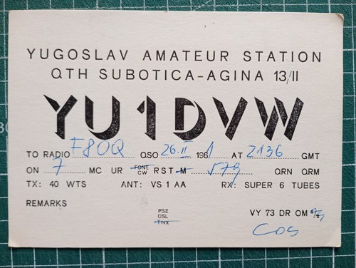 Br0892 carte radio amateur qsl - carte,