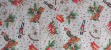 Coupon tissu NOEL blanc motifs