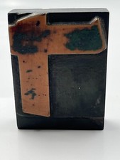 Bloc d'imprimantes LETTERPRESS original lettre hébraïque "ד" métal sur bois, ...