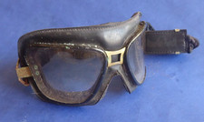 Ancienne lunettes aviateur moto vintage par Baruffaldi 1920-30s