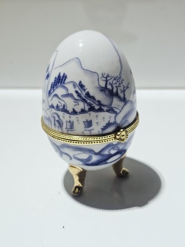œuf décoratif porcelaine - décoratif,