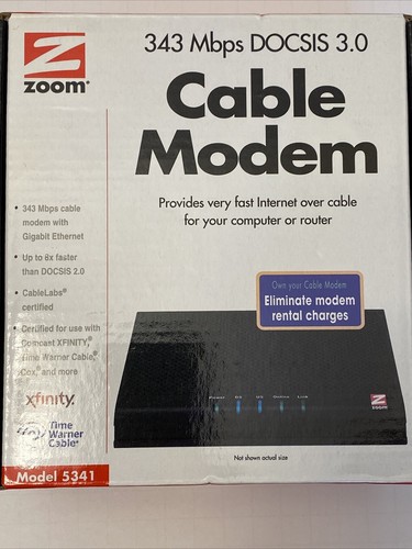 Zoom 343 mbps docsis cable - docsis, 3.0