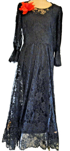 Robe longue femme dentelle