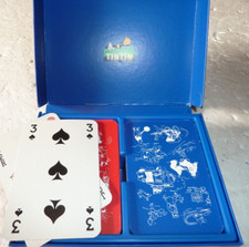 double jeux de cartes Tintin