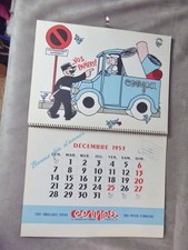 RARE CALENDRIER 1954, illustré par JEAN EFFEL, BERNARD VILLEMOT...