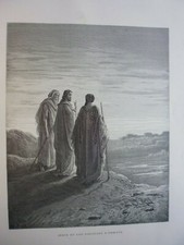  gravures 1866:Sainte Bible:Jésus et les disciples d'emmaüs de Gustave Doré 