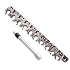 TETES DE CLES A TUYAUTER CROWFOOT 12 PANS - DE 10 à 19