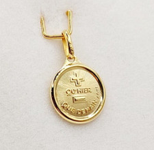 Pendentif médaille d'amour or