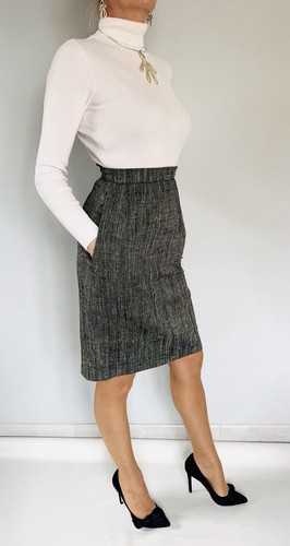 Jupe tweed chiné balmain - jupe,