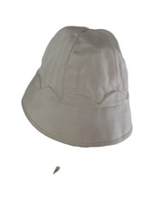 Bonnet de Naissance fille premier âge à rebords en coton écru