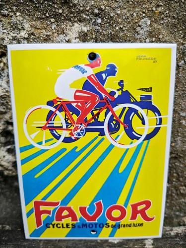 Plaque émaillée moto - émaillée, vélo