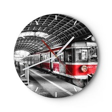 Horloge murale en verre