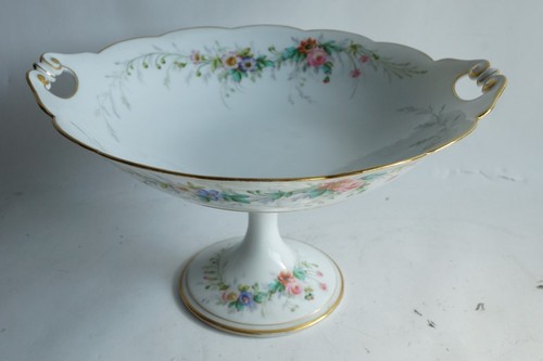 Compotier porcelaine peint