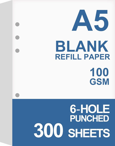 Blank paper refills - a5,