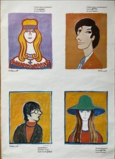 BERNARD VILLEMOT RARE AFFICHE VINTAGE 1973 CONTREX PERRIER 71 X 107 cm