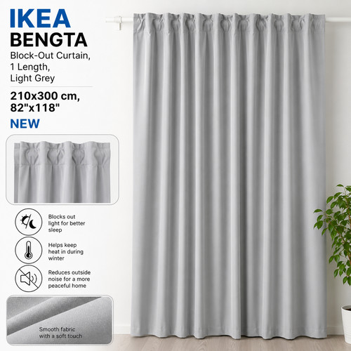 Rideau bloquant ikea - rideau, bengta,