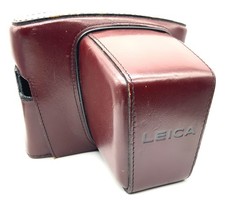 Leica R3 Sac de Transport Rouge Cuir Boîtier Jamais Prêt Fototasche Sac