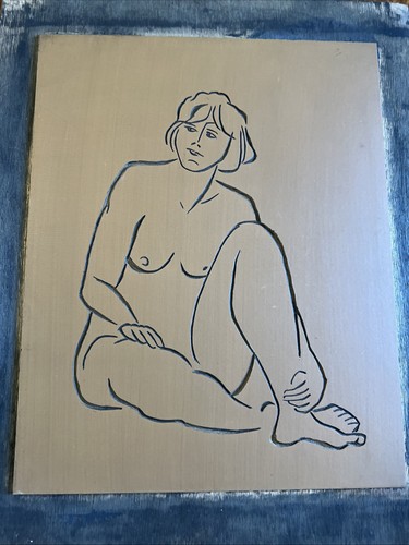 Tableau linogravure femme - linogravure,
